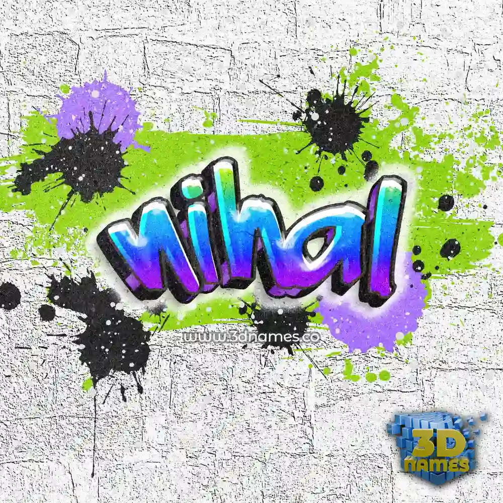nihal in Graffiti Grunge style - 3D name wallpaper