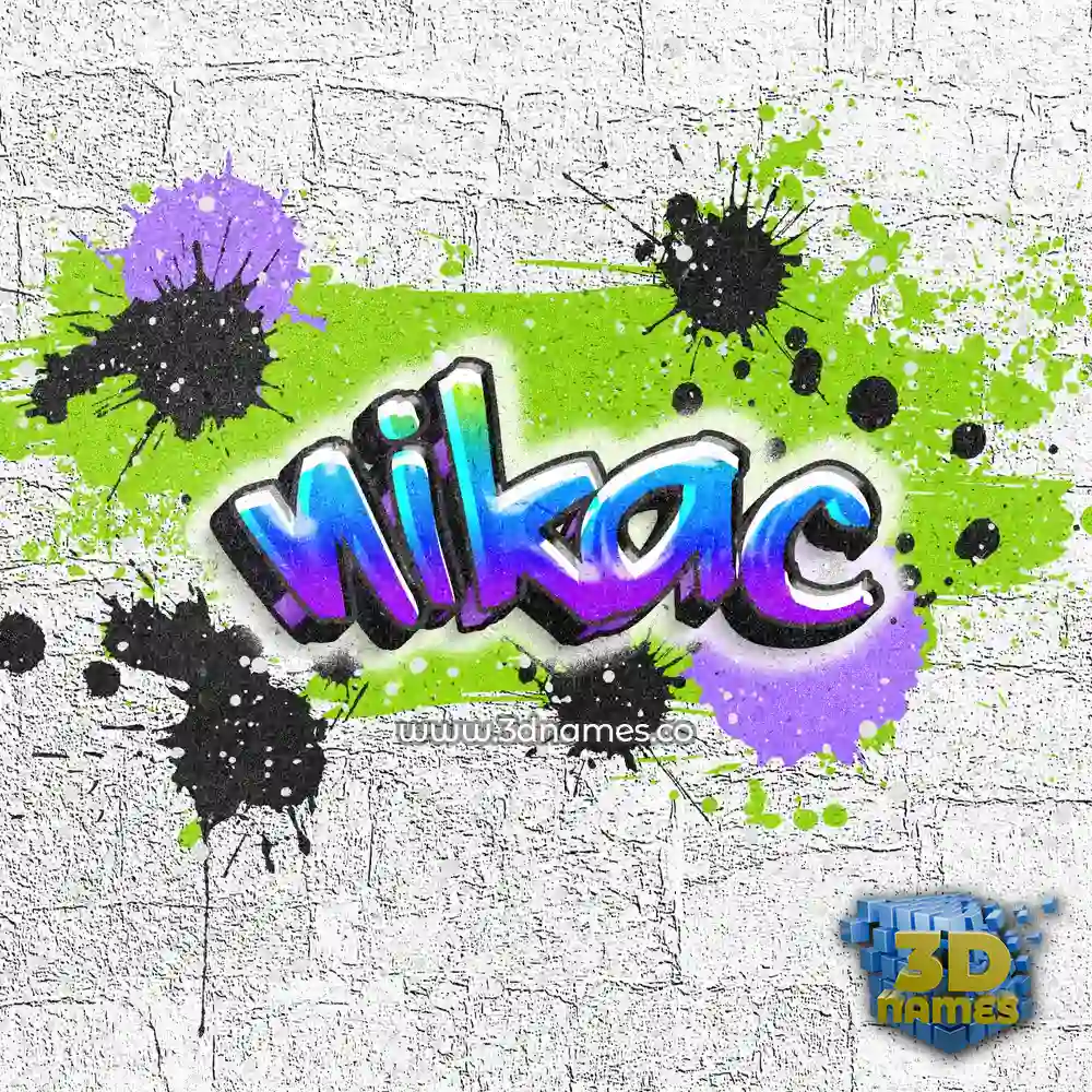 nikac in Graffiti Grunge style - 3D name wallpaper