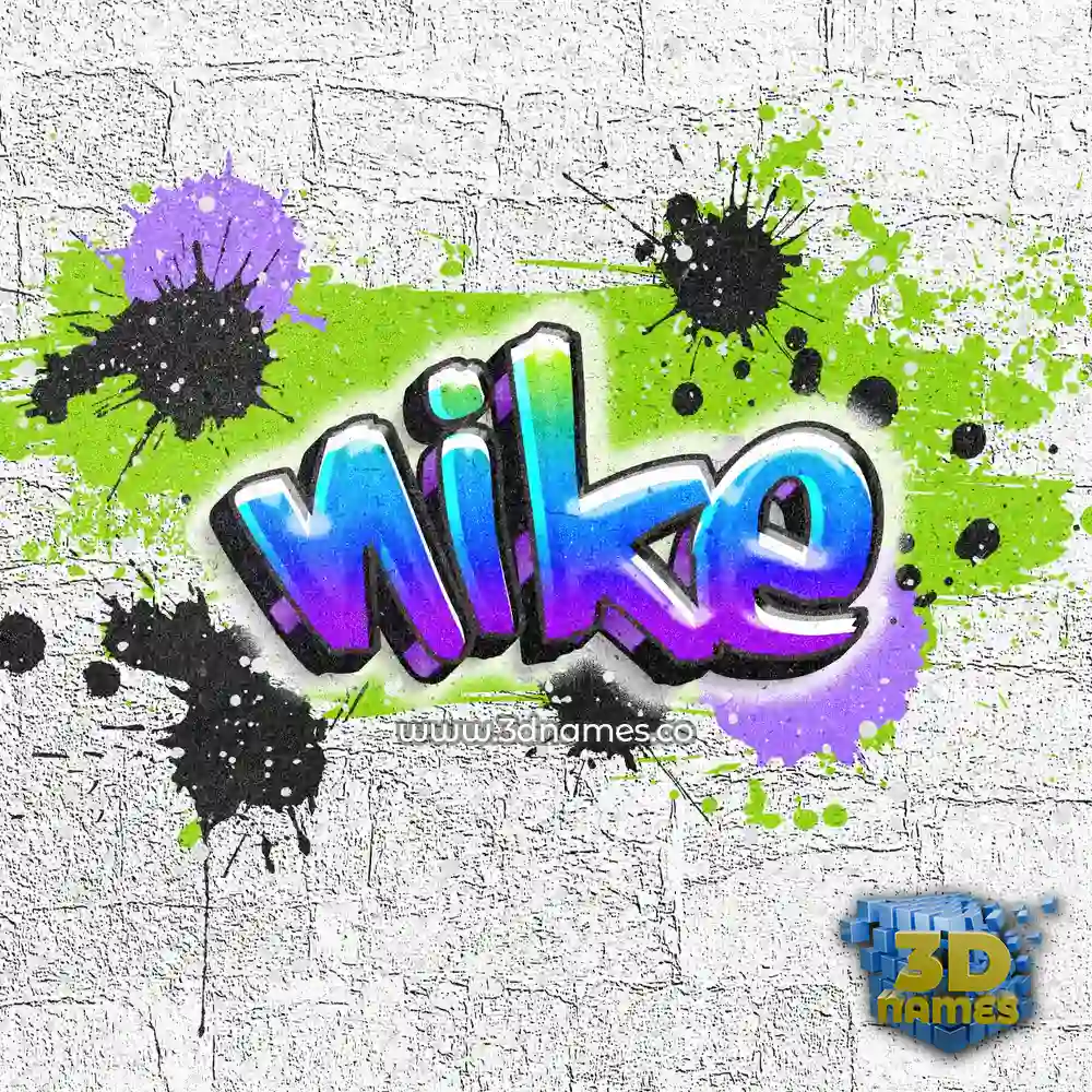 nike in Graffiti Grunge style - 3D name wallpaper