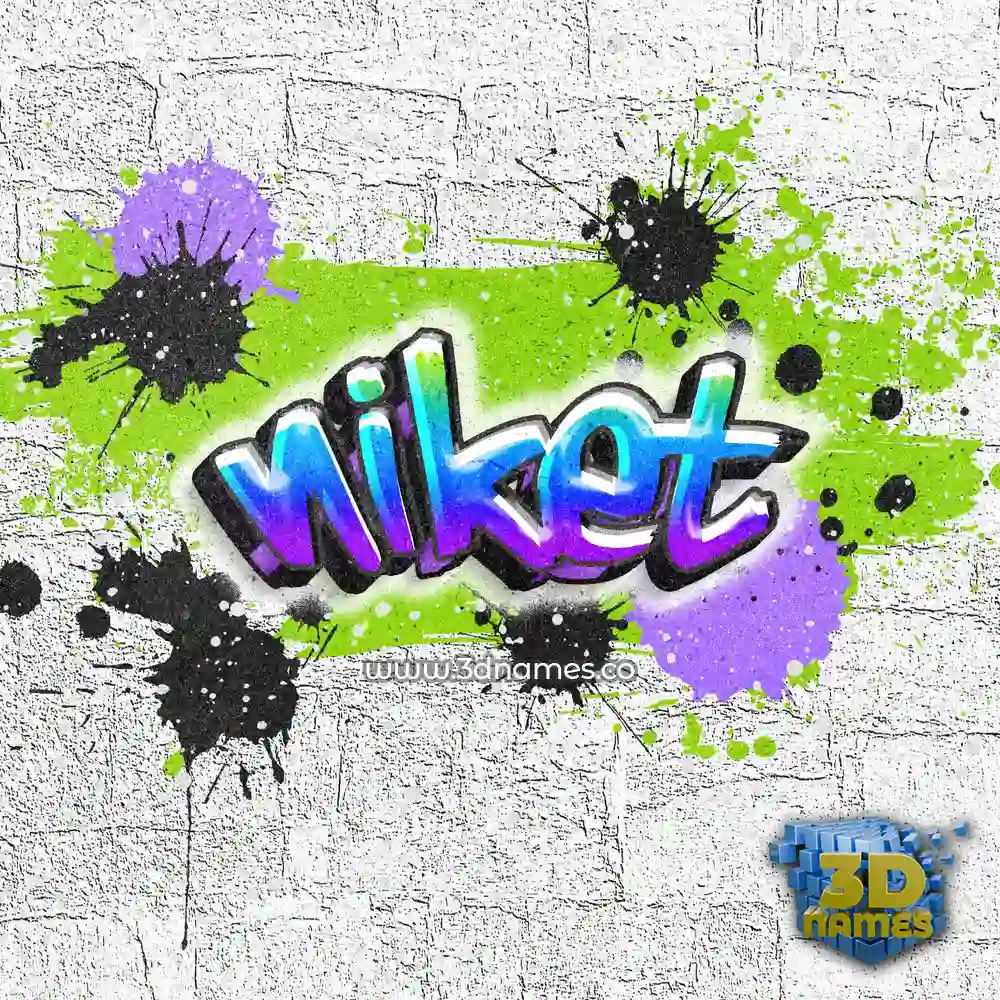 niket in Graffiti Grunge style - 3D name wallpaper