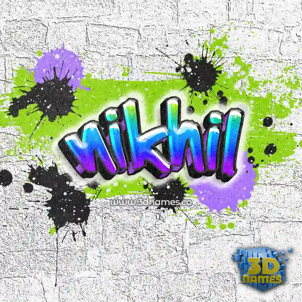 nikhil in Graffiti Grunge style - 3D name wallpaper