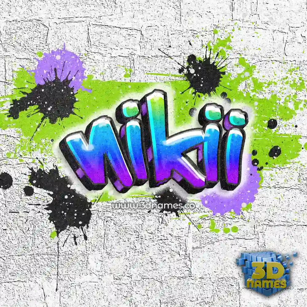 nikii in Graffiti Grunge style - 3D name wallpaper