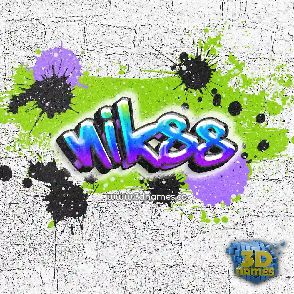 nikss in Graffiti Grunge style - 3D name wallpaper