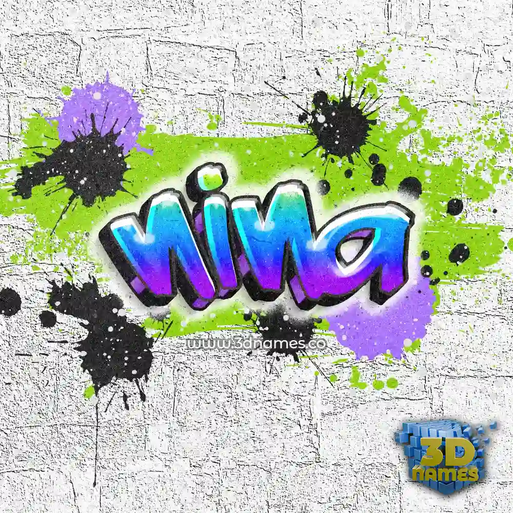 nina in Graffiti Grunge style - 3D name wallpaper