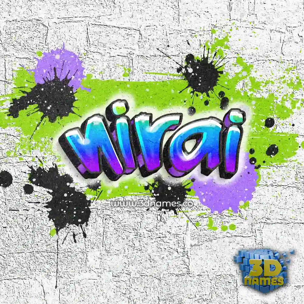 nirai in Graffiti Grunge style - 3D name wallpaper
