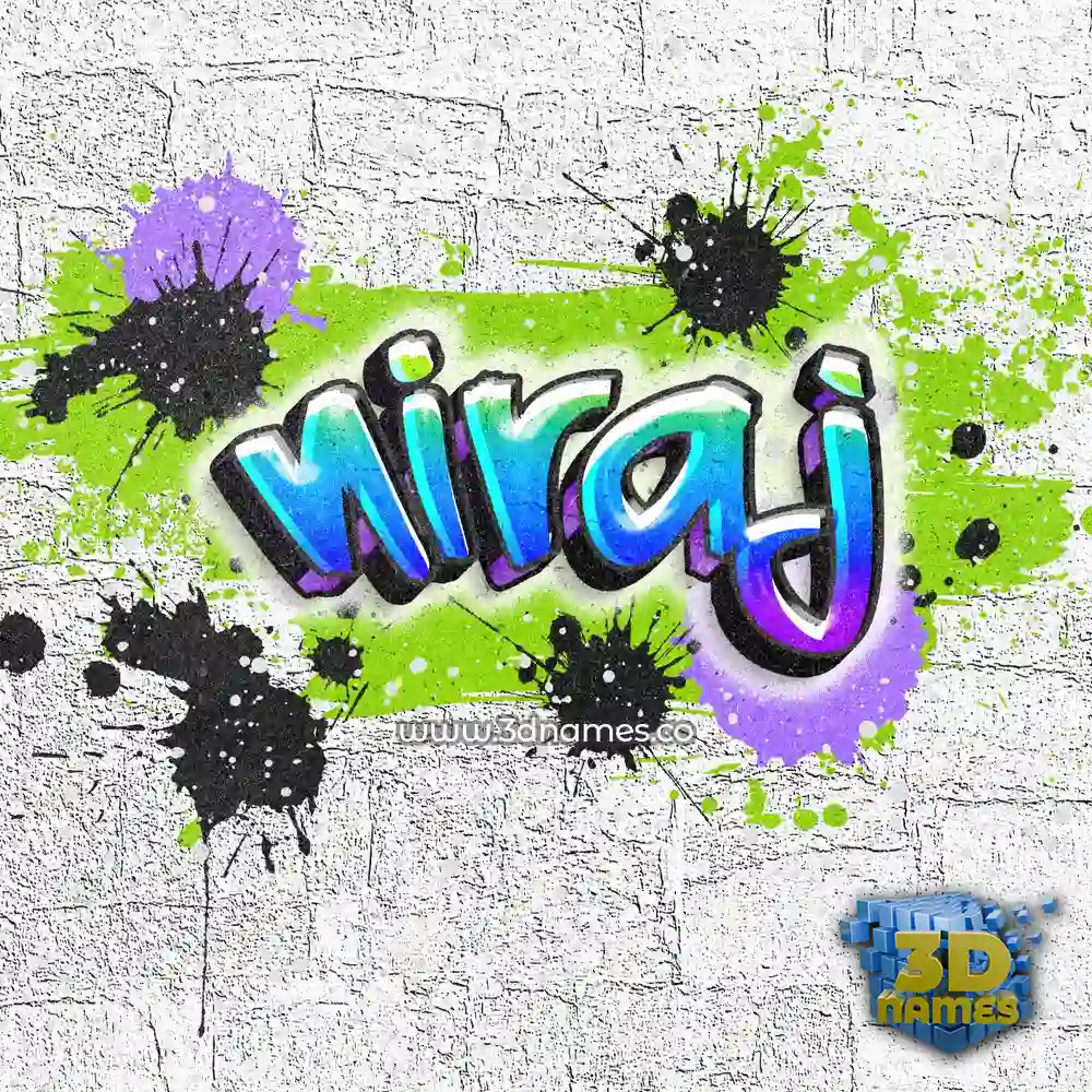 niraj in Graffiti Grunge style - 3D name wallpaper