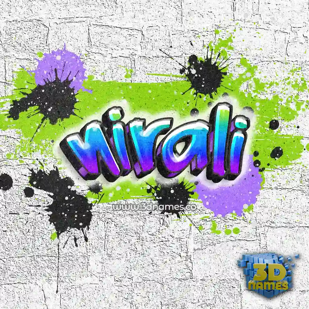 nirali in Graffiti Grunge style - 3D name wallpaper