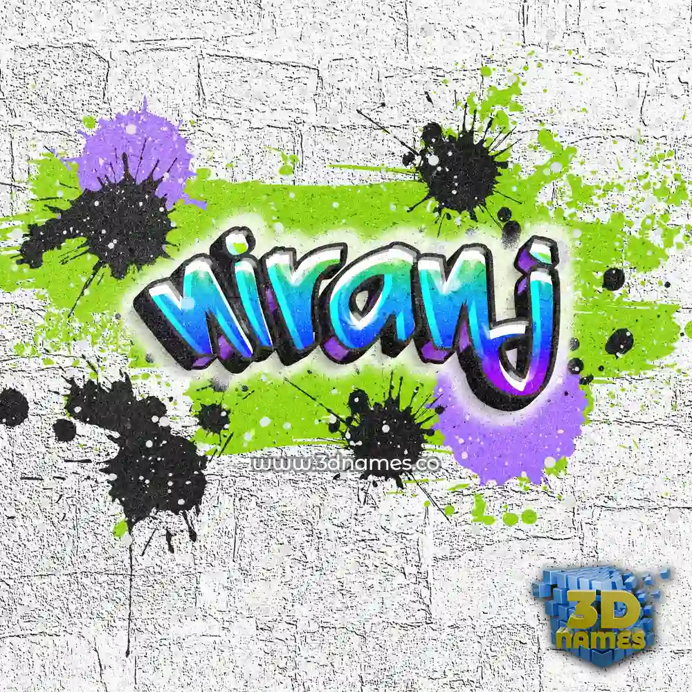 niranj in Graffiti Grunge style - 3D name wallpaper