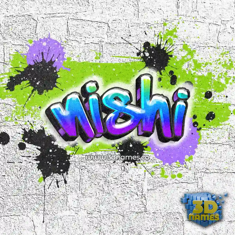 nishi in Graffiti Grunge style - 3D name wallpaper