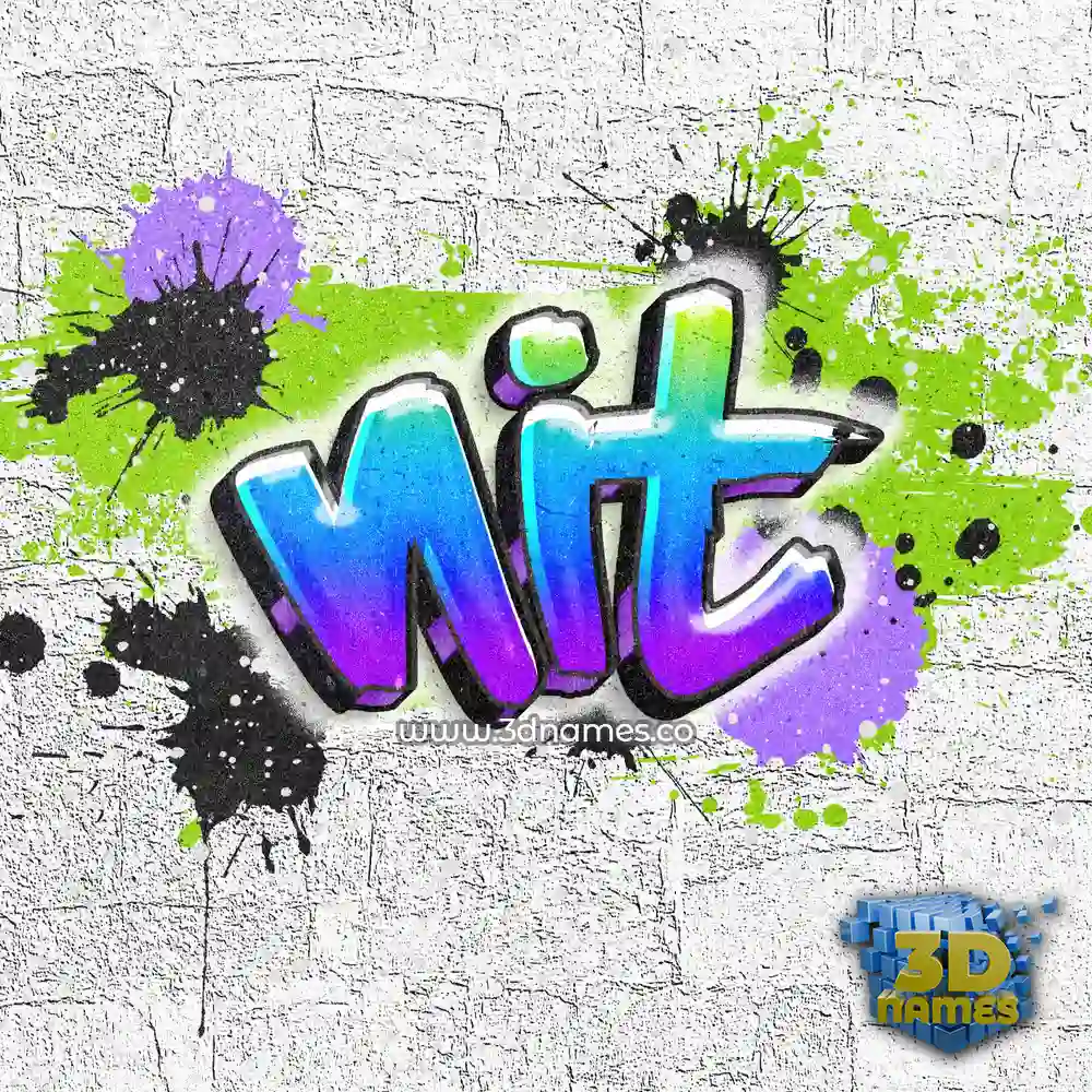 nit in Graffiti Grunge style - 3D name wallpaper