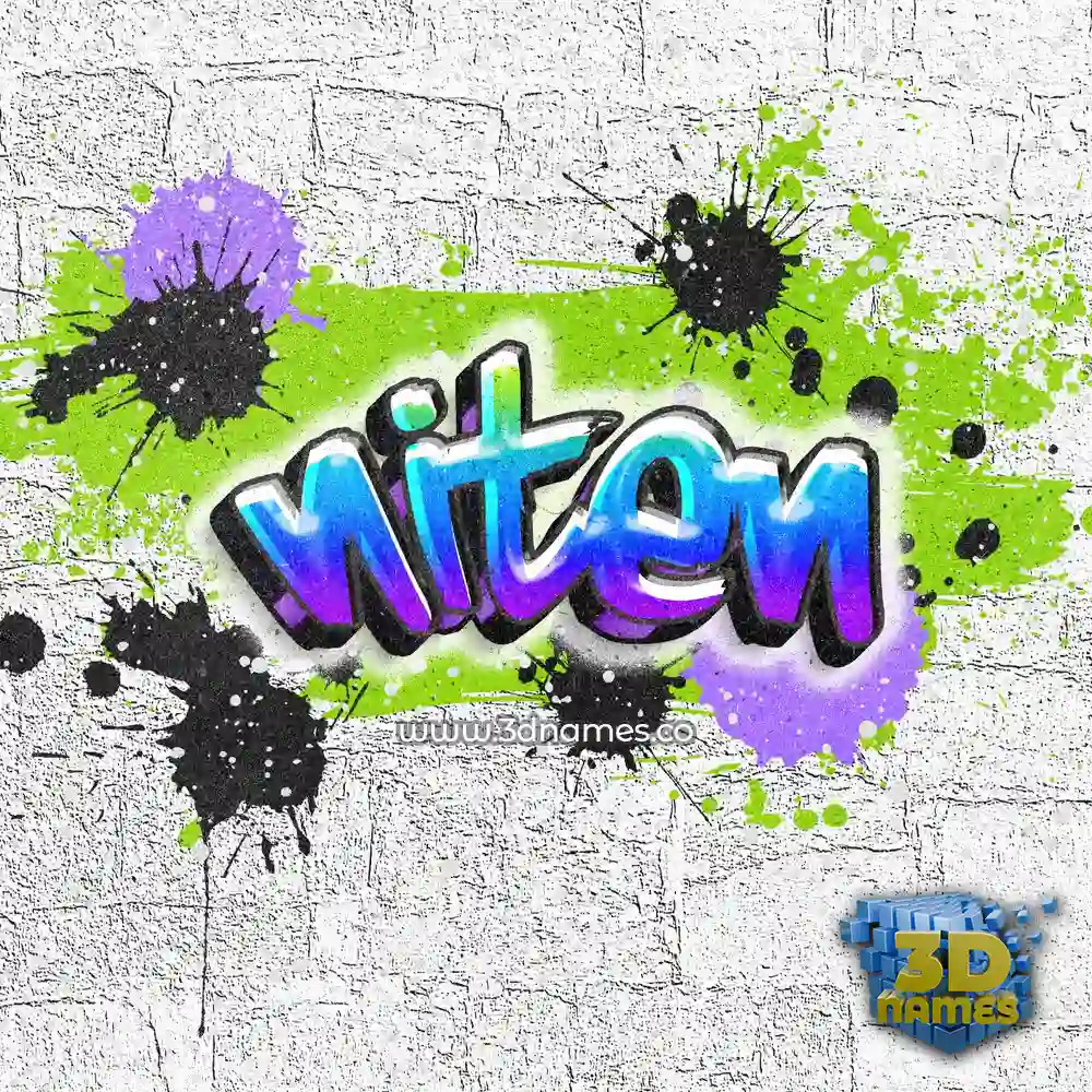 niten in Graffiti Grunge style - 3D name wallpaper