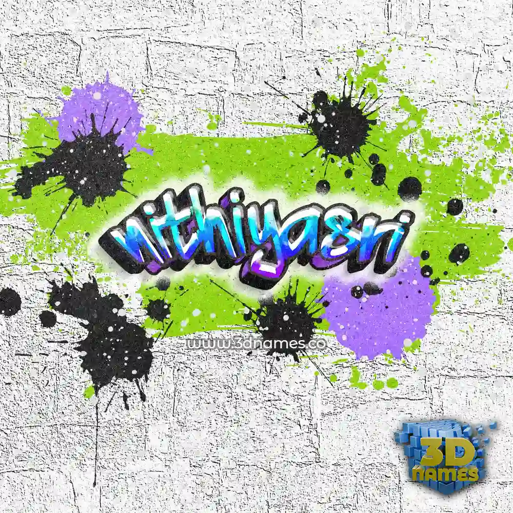 nithiyasri in Graffiti Grunge style - 3D name wallpaper