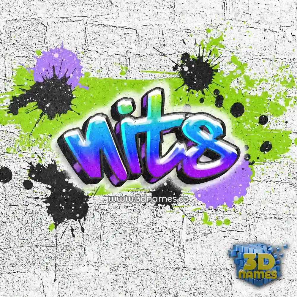 nits in Graffiti Grunge style - 3D name wallpaper