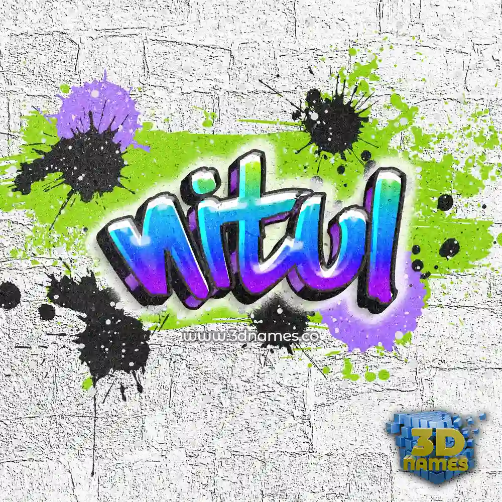nitul in Graffiti Grunge style - 3D name wallpaper