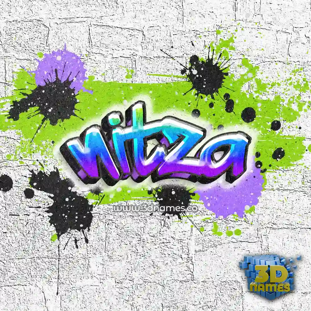 nitza in Graffiti Grunge style - 3D name wallpaper