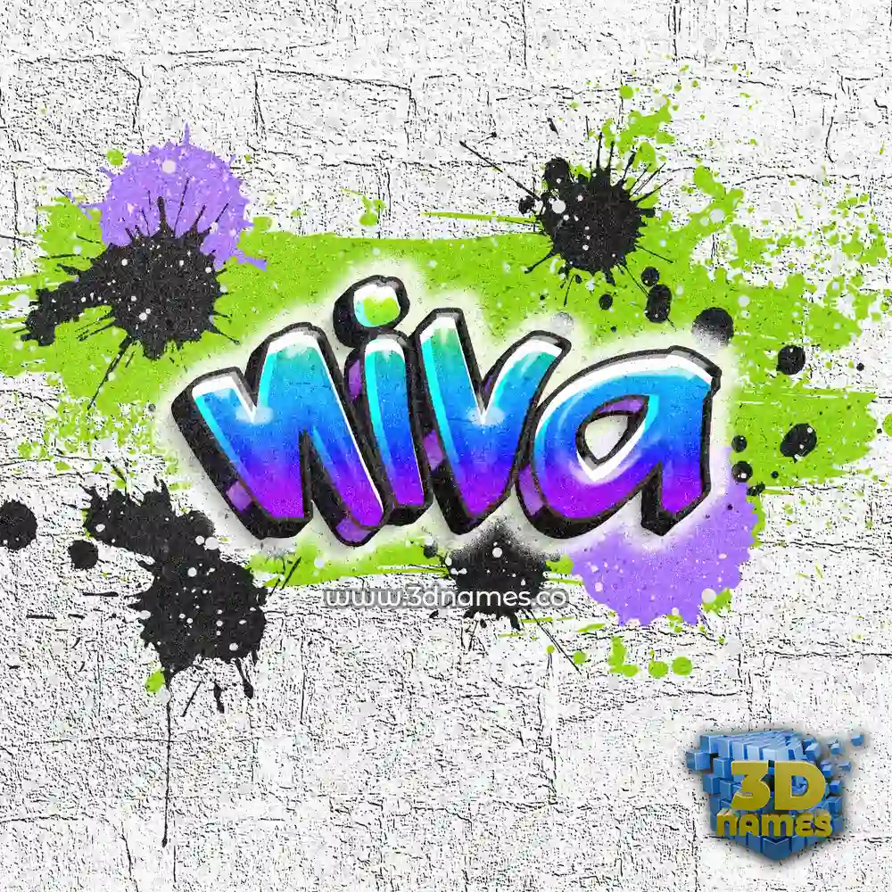 niva in Graffiti Grunge style - 3D name wallpaper