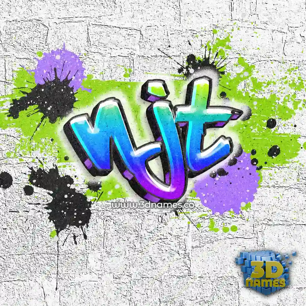 njt in Graffiti Grunge style - 3D name wallpaper