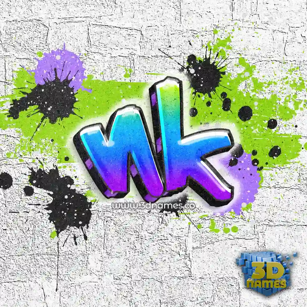 nk in Graffiti Grunge style - 3D name wallpaper