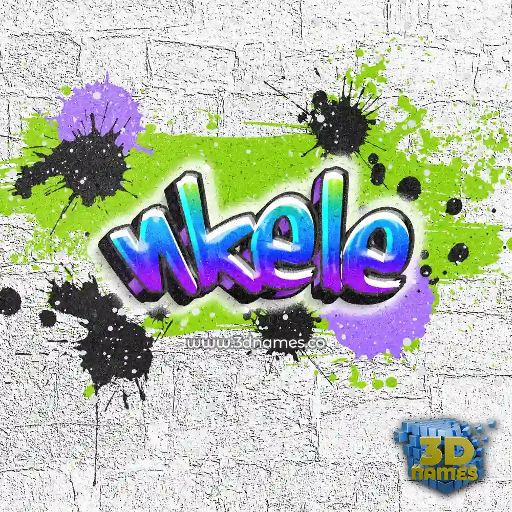 nkele in Graffiti Grunge style - 3D name wallpaper
