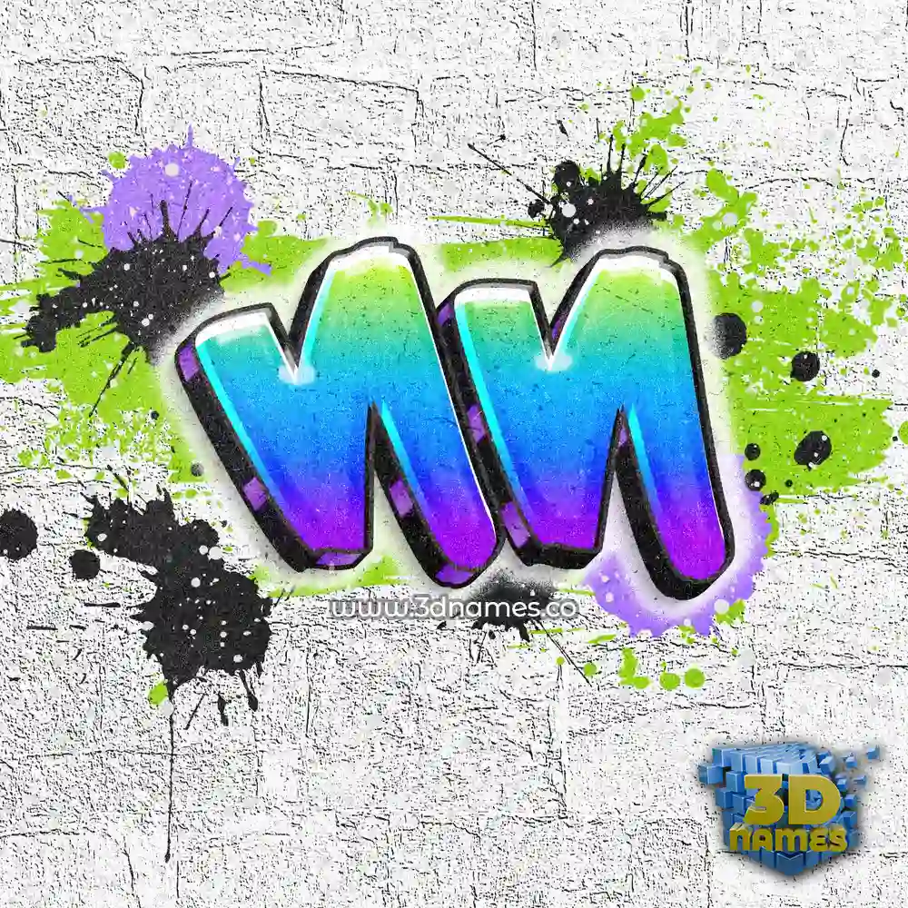 nn in Graffiti Grunge style - 3D name wallpaper
