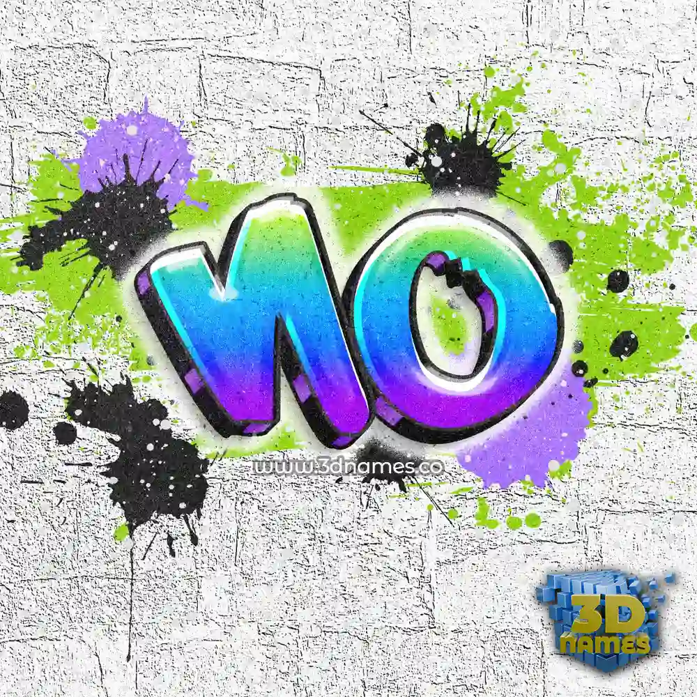 no in Graffiti Grunge style - 3D name wallpaper