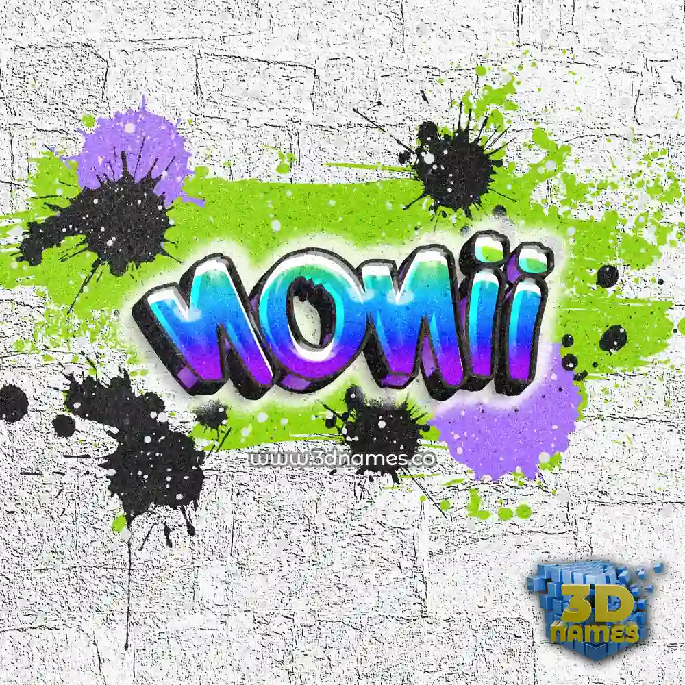 nonii in Graffiti Grunge style - 3D name wallpaper