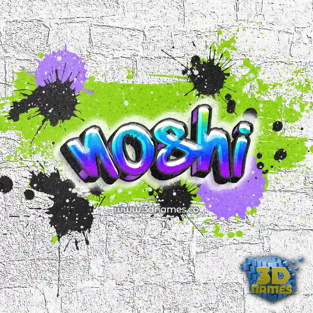 noshi in Graffiti Grunge style - 3D name wallpaper