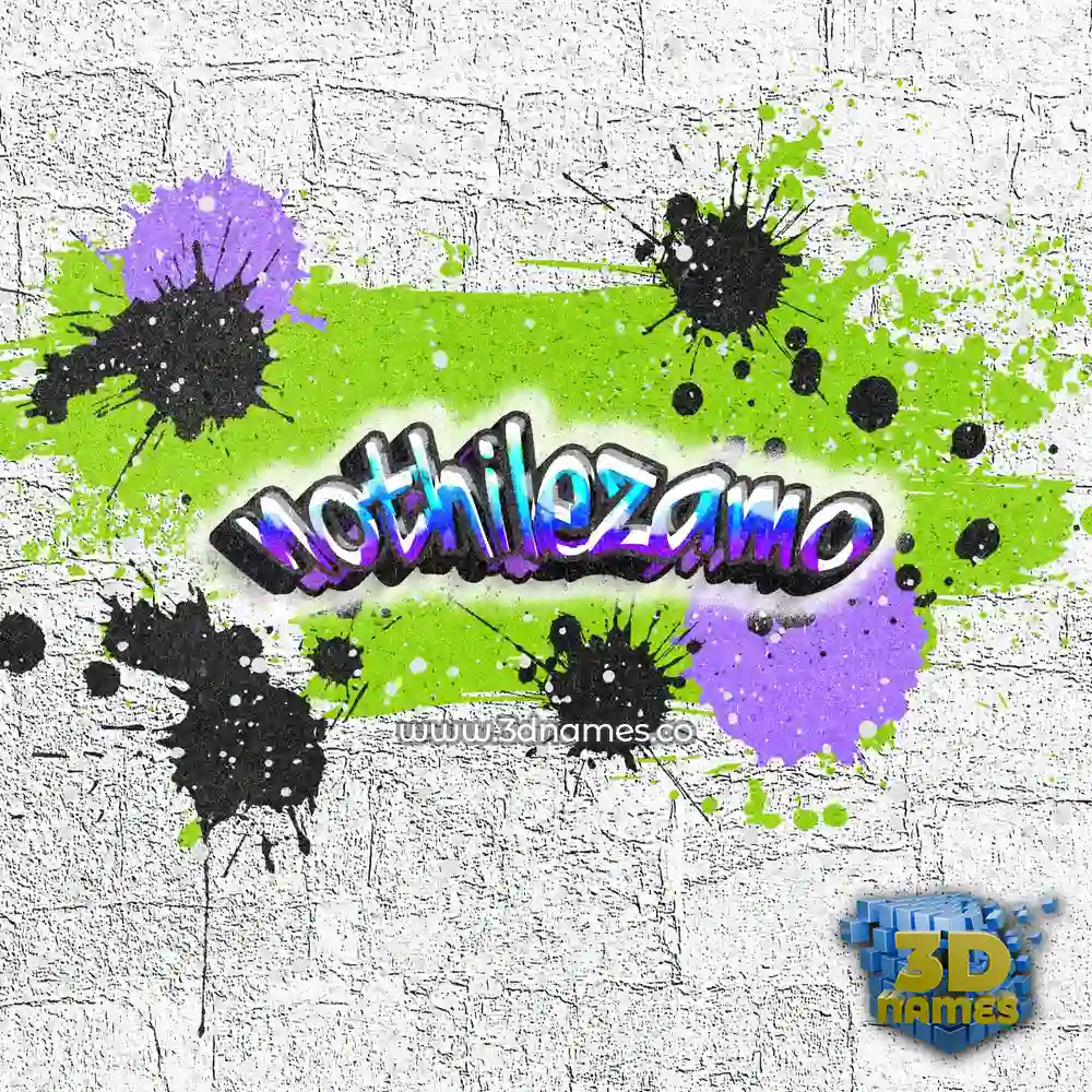 nothilezamo in Graffiti Grunge style - 3D name wallpaper