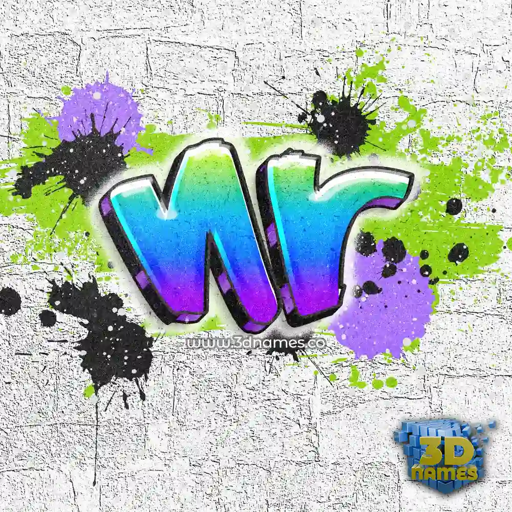 nr in Graffiti Grunge style - 3D name wallpaper