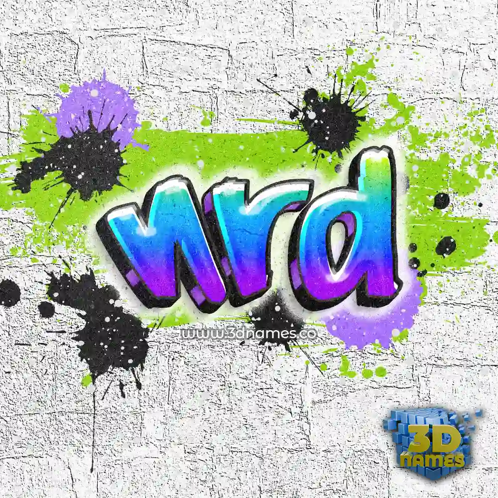 nrd in Graffiti Grunge style - 3D name wallpaper