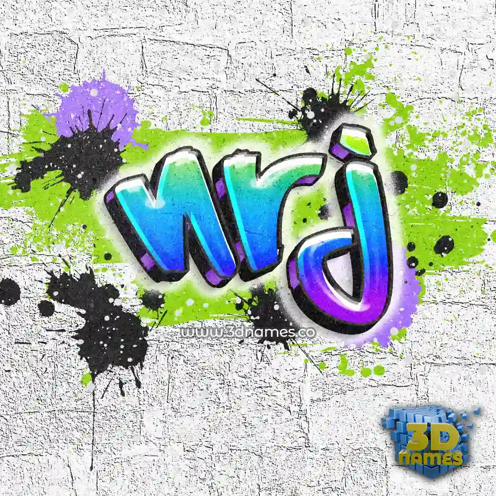 nrj in Graffiti Grunge style - 3D name wallpaper