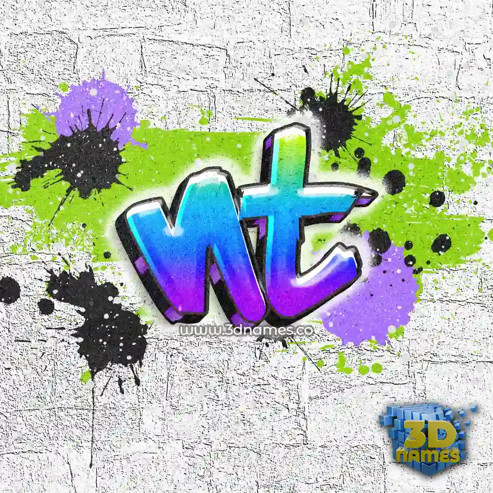 nt in Graffiti Grunge style - 3D name wallpaper