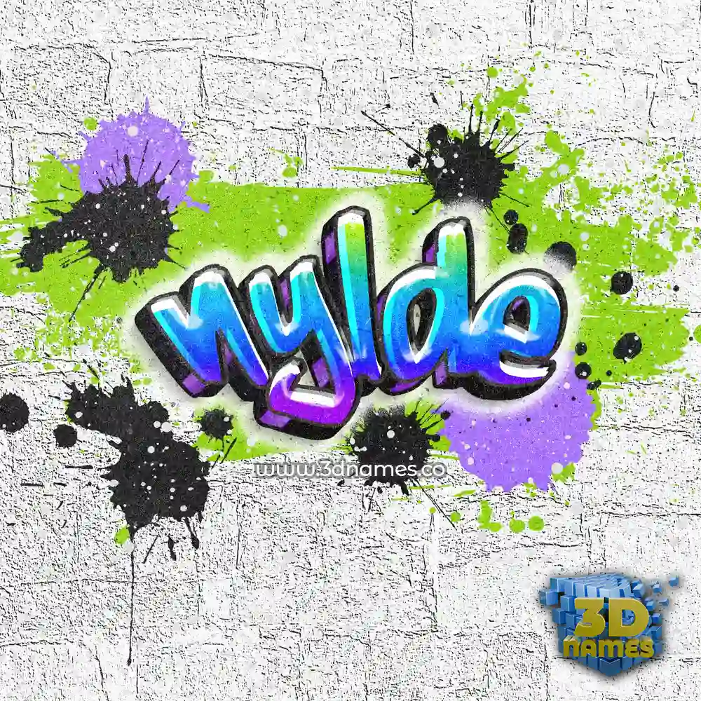 nylde in Graffiti Grunge style - 3D name wallpaper