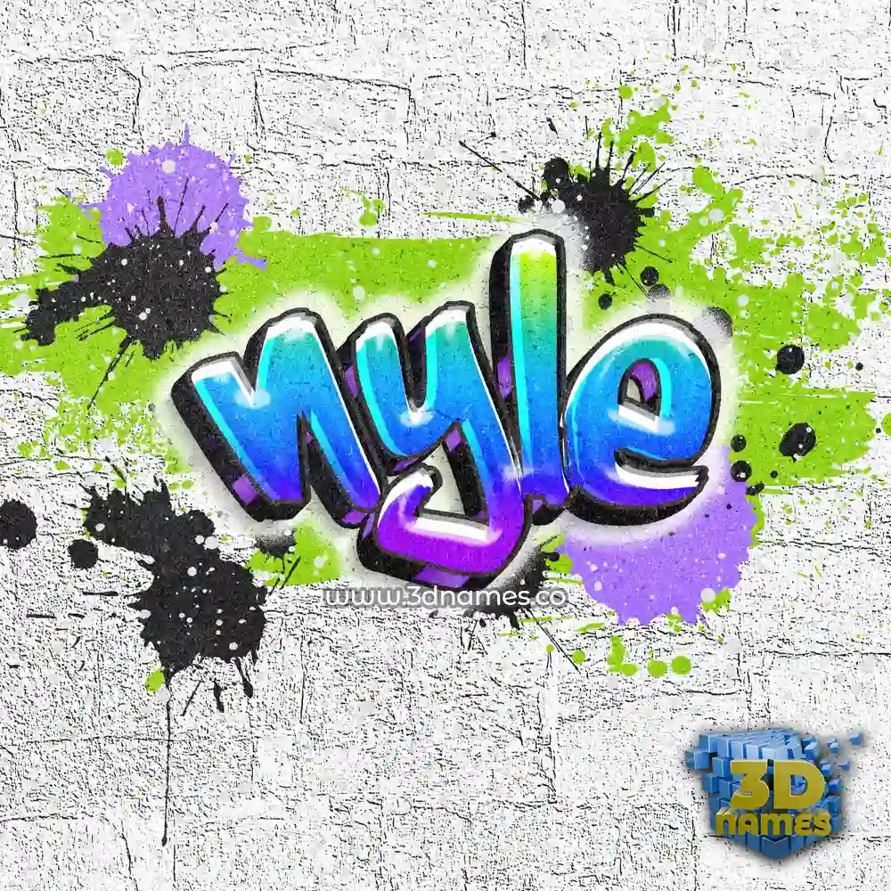 nyle in Graffiti Grunge style - 3D name wallpaper