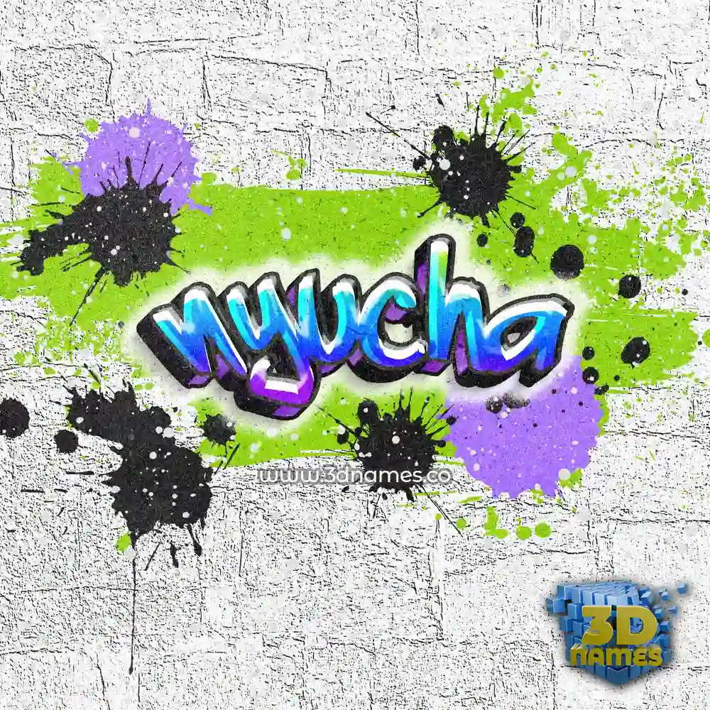 nyucha in Graffiti Grunge style - 3D name wallpaper