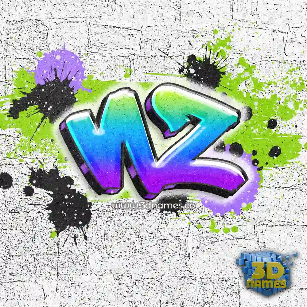 nz in Graffiti Grunge style - 3D name wallpaper