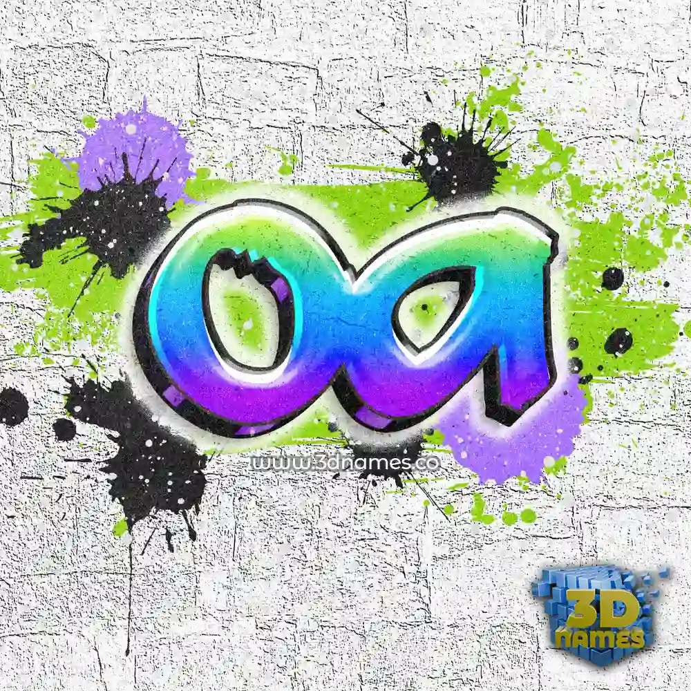 oa in Graffiti Grunge style - 3D name wallpaper