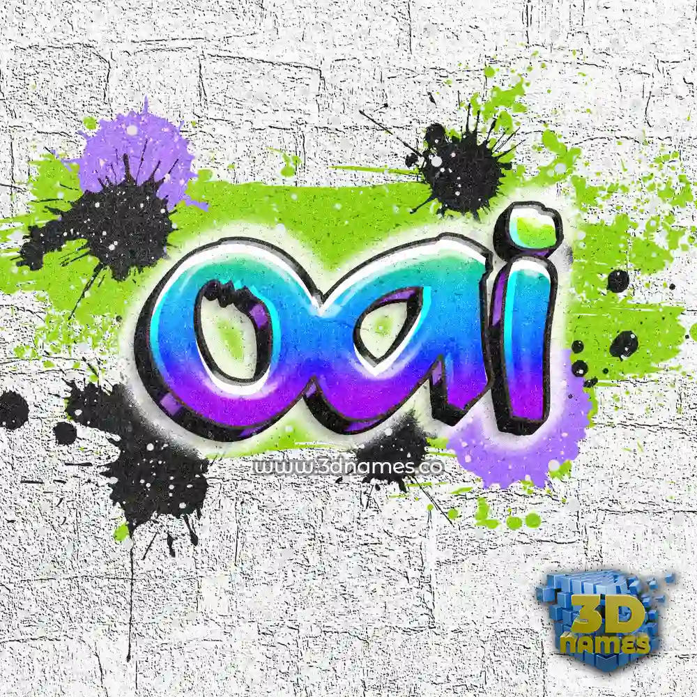 oai in Graffiti Grunge style - 3D name wallpaper