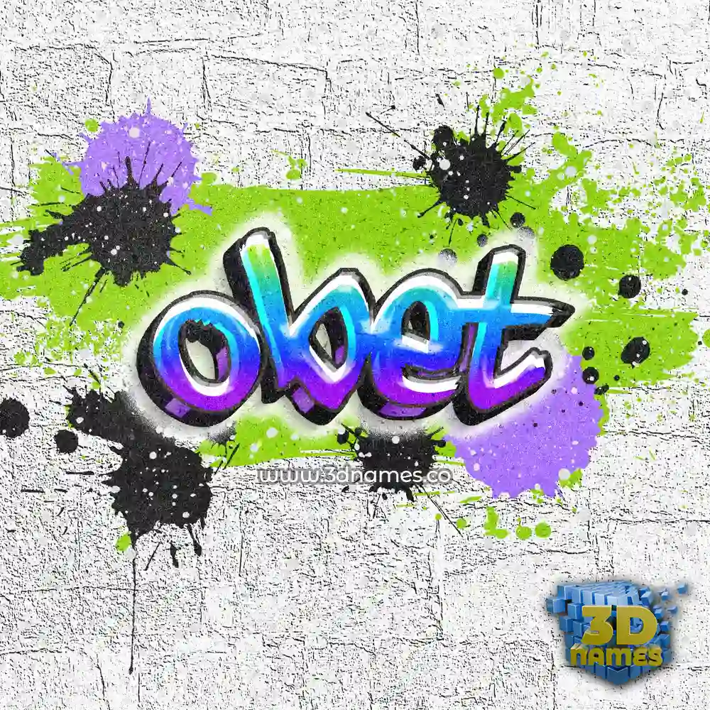 obet in Graffiti Grunge style - 3D name wallpaper