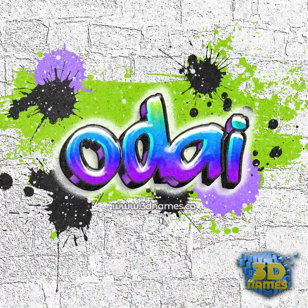 odai in Graffiti Grunge style - 3D name wallpaper