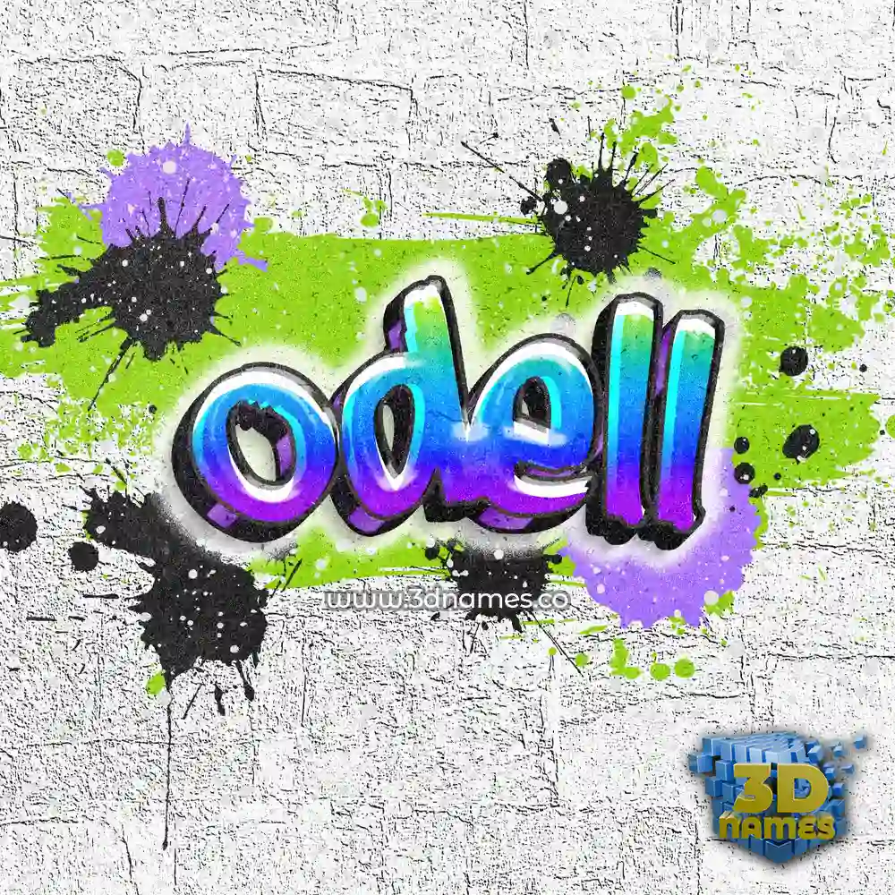 odell in Graffiti Grunge style - 3D name wallpaper