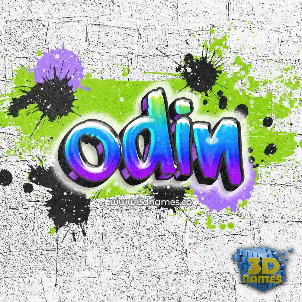 odin in Graffiti Grunge style - 3D name wallpaper