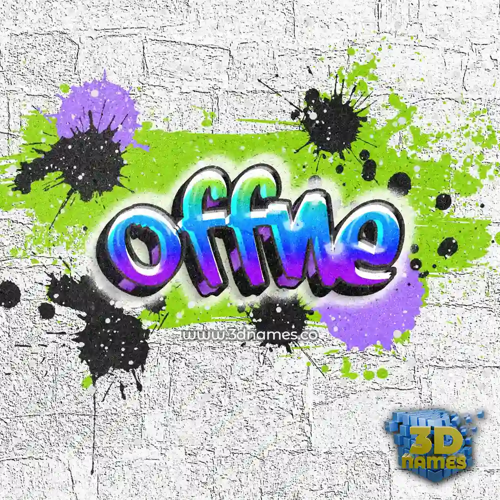 offne in Graffiti Grunge style - 3D name wallpaper