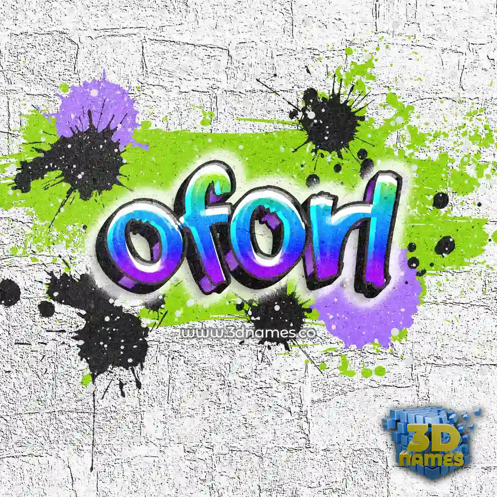 oforl in Graffiti Grunge style - 3D name wallpaper