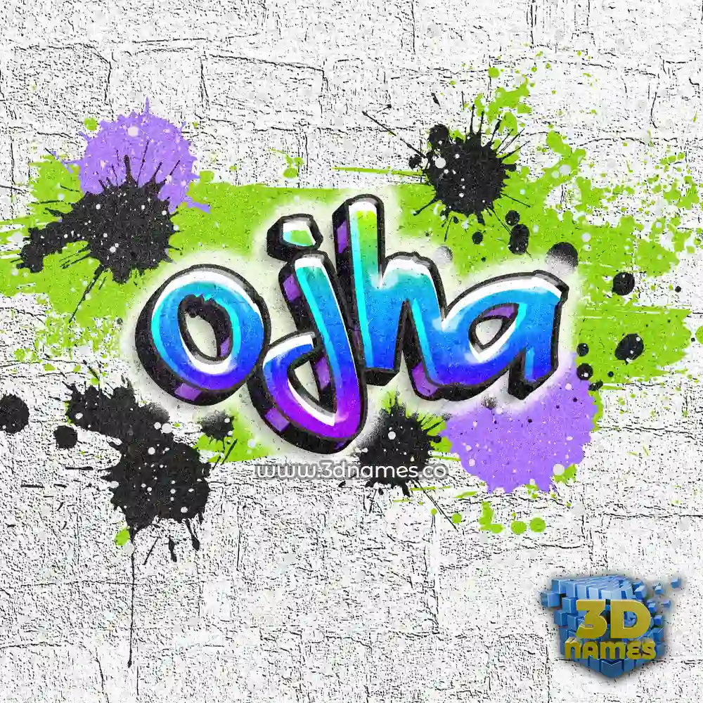 ojha in Graffiti Grunge style - 3D name wallpaper