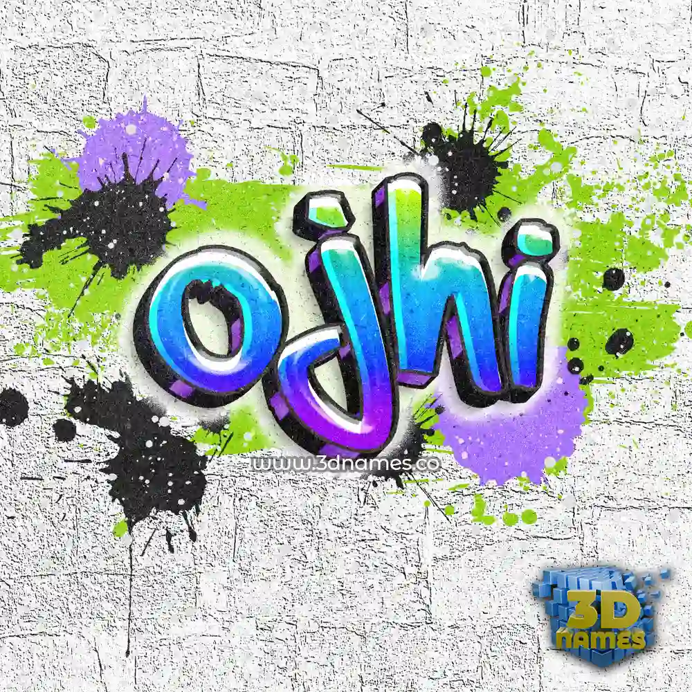ojhi in Graffiti Grunge style - 3D name wallpaper