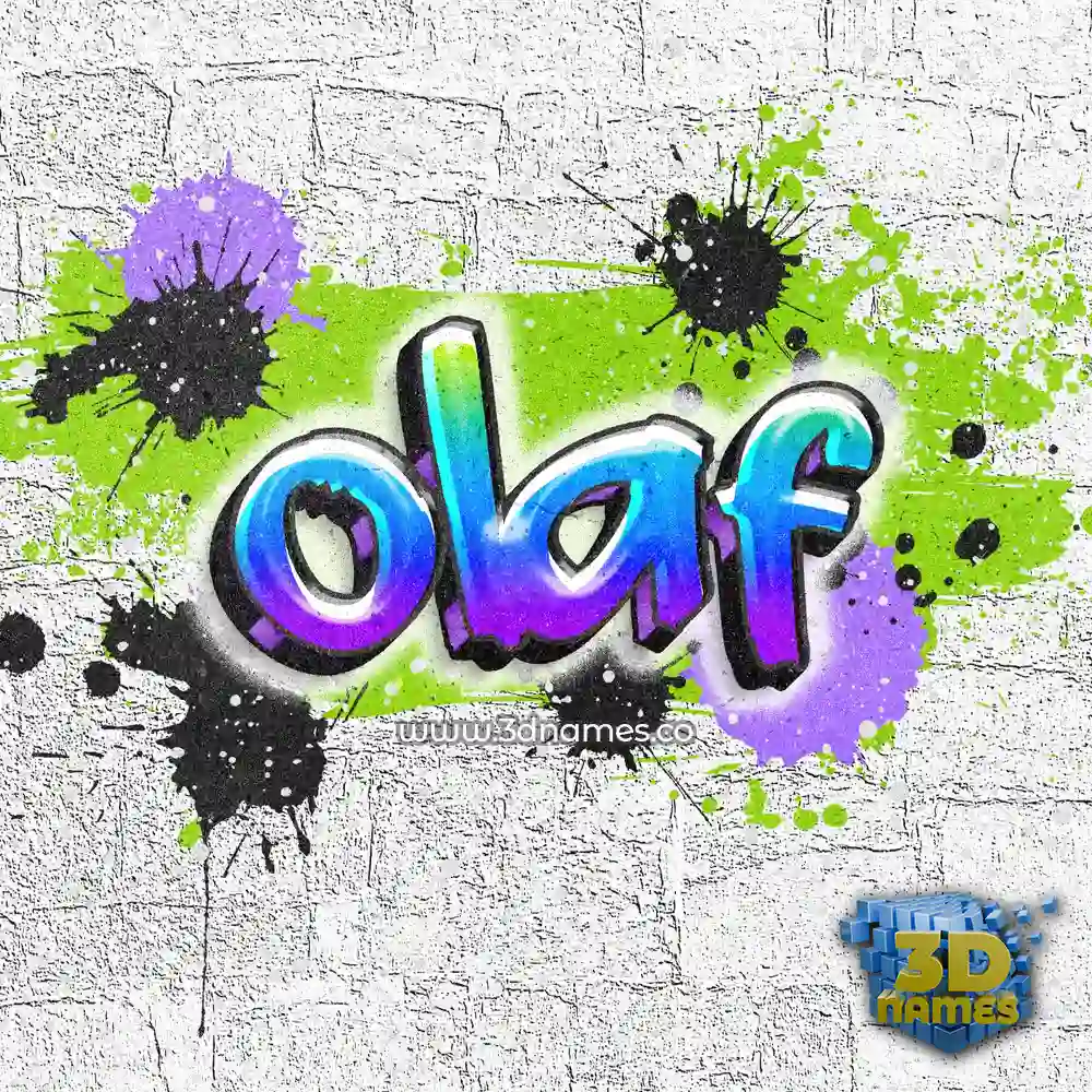 olaf in Graffiti Grunge style - 3D name wallpaper