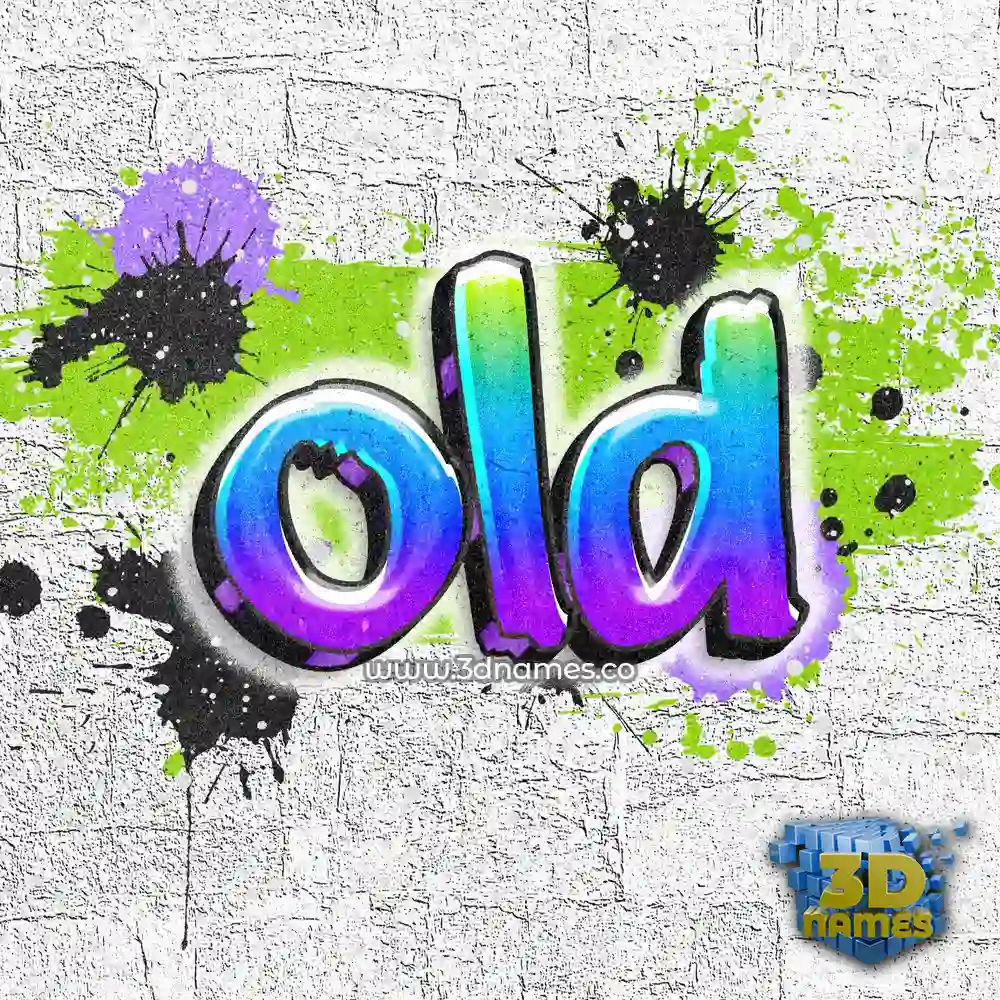 old in Graffiti Grunge style - 3D name wallpaper