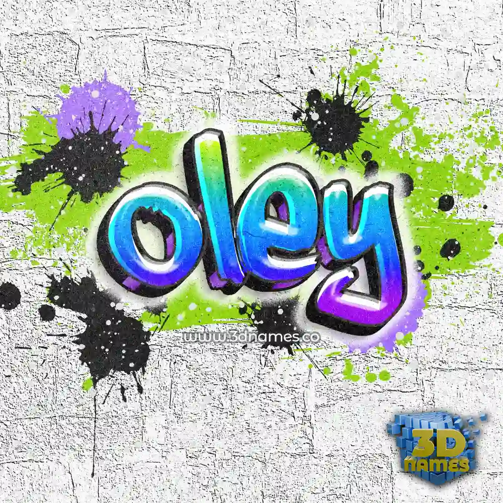 oley in Graffiti Grunge style - 3D name wallpaper