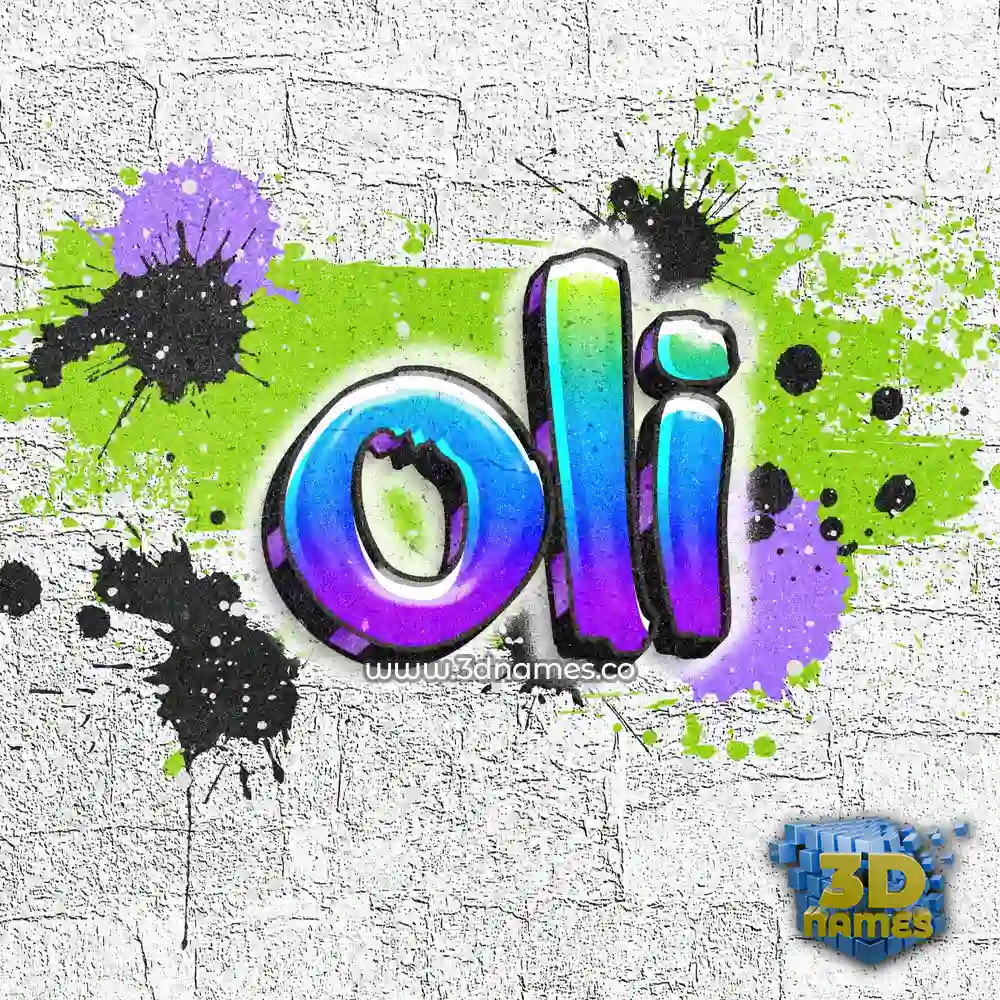 oli in Graffiti Grunge style - 3D name wallpaper